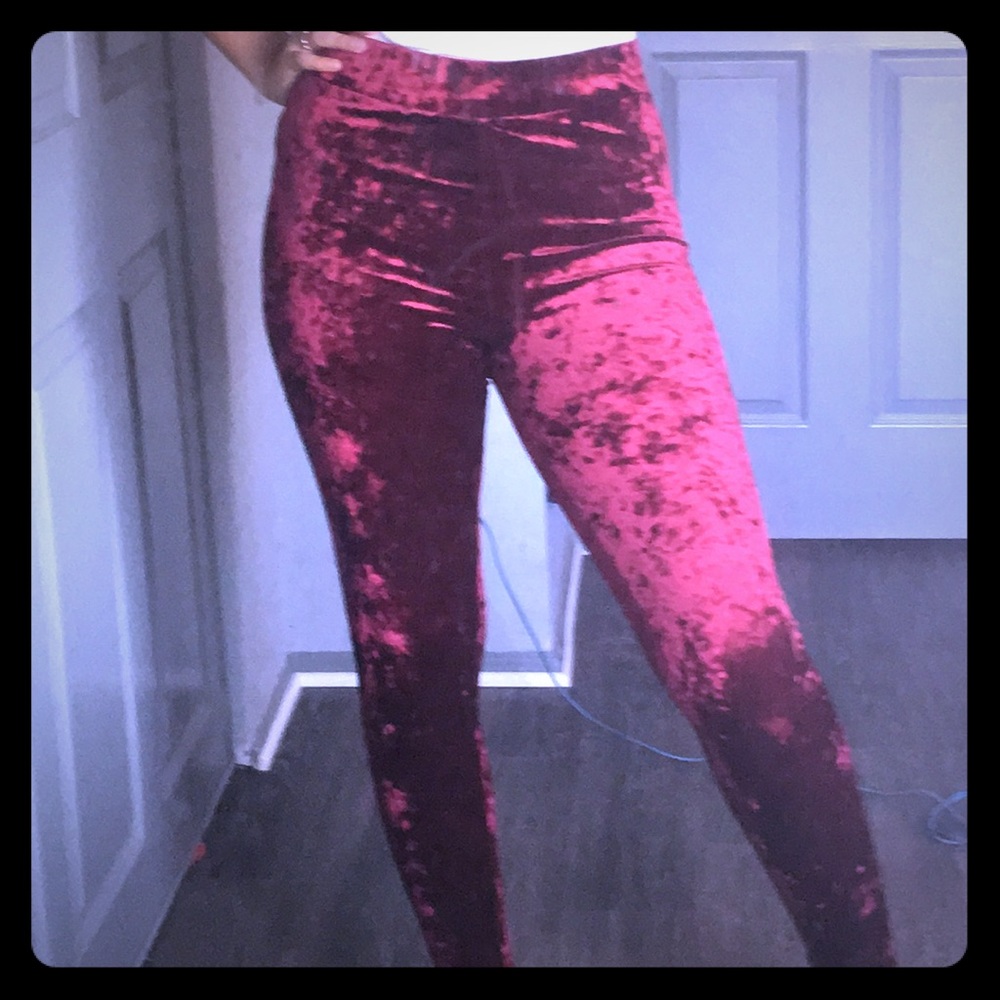 Red velvet tights